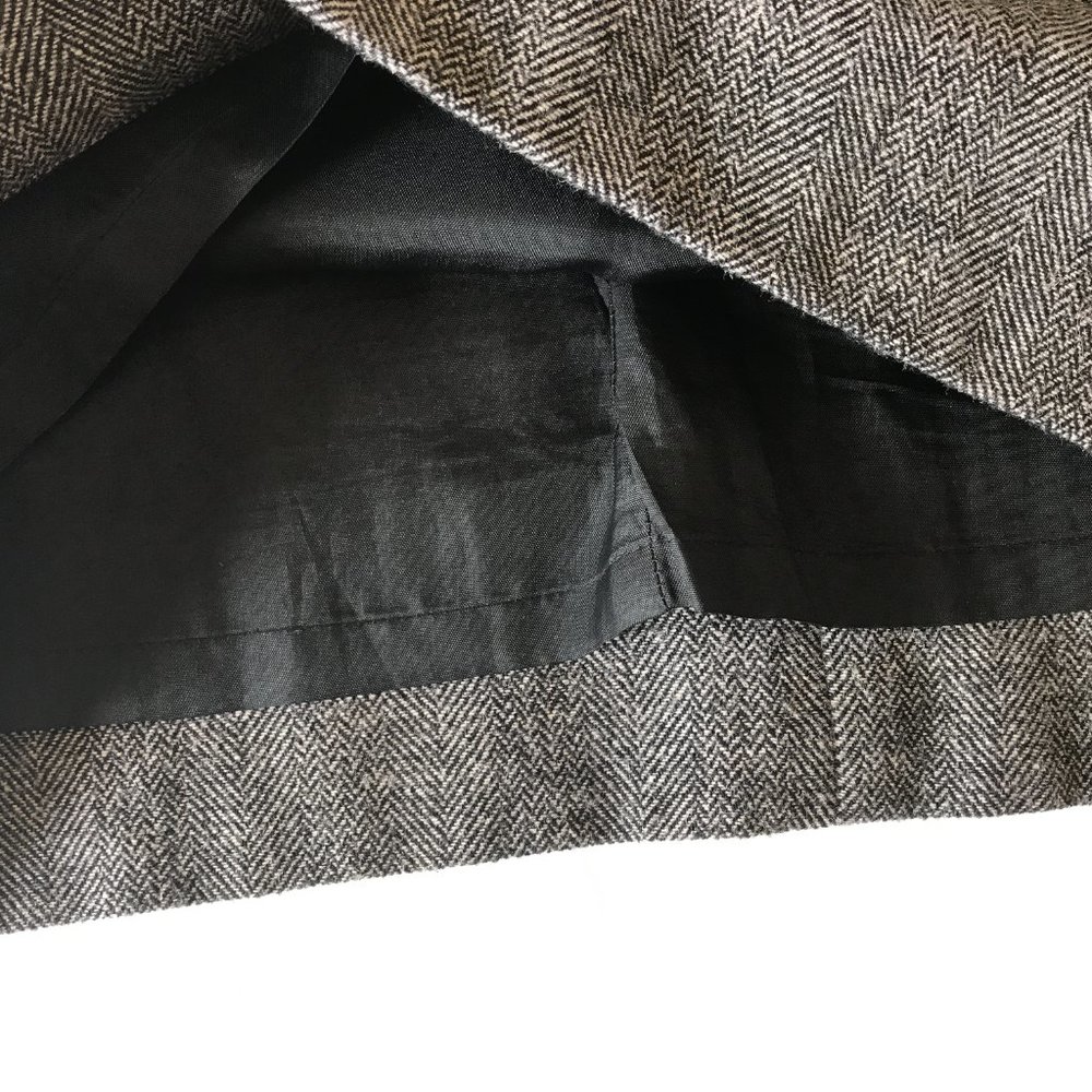 BANANA REPUBLIC, Tweed, Wool Blend, Gray, Herringbone, Shift Dress, Size 0 - Picture 5 of 6